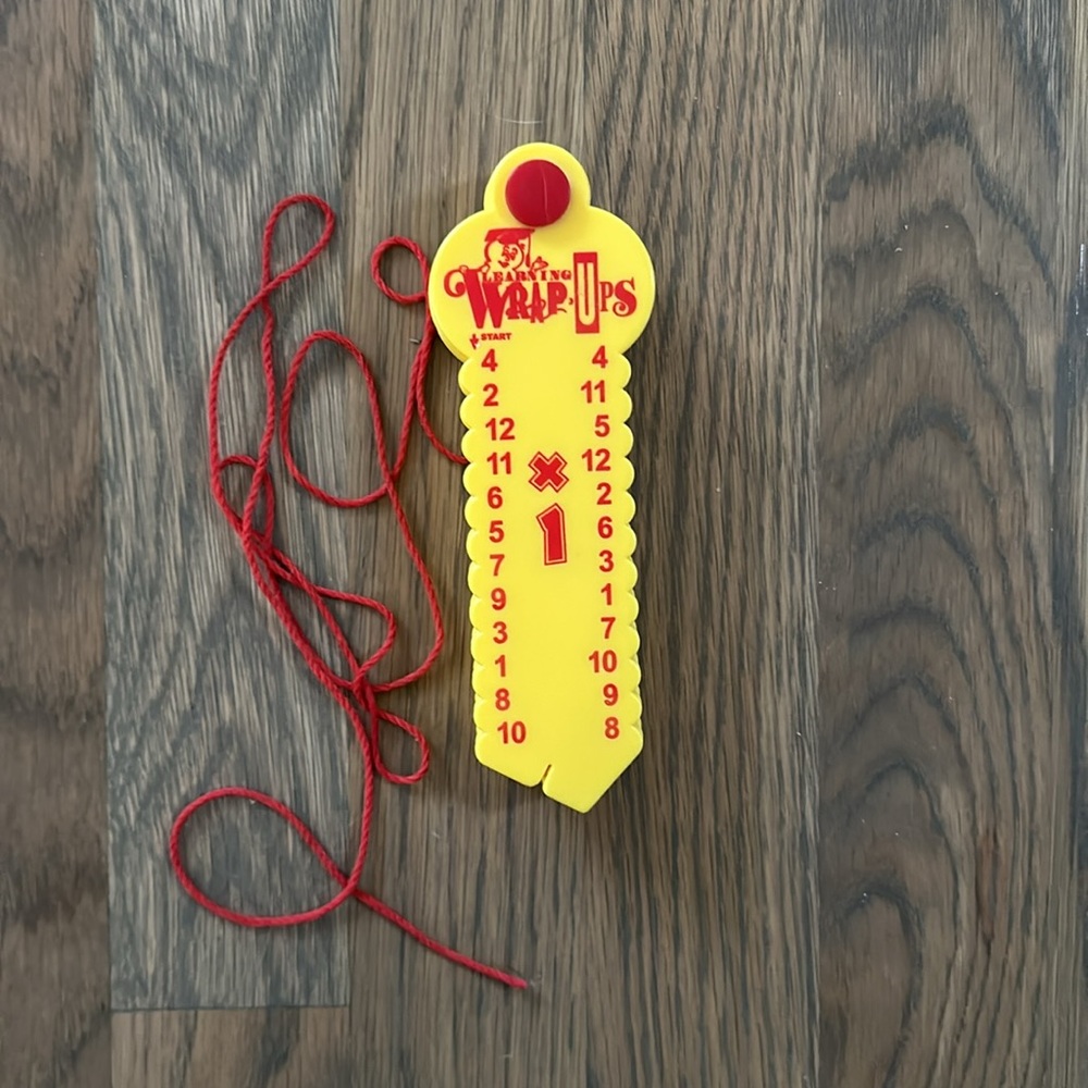Pull-The-Tab Times Table Book Learning Wrap-Ups Keys Multiplication Yellow Math - Picture 9 of 10